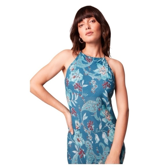 NWT! Band of Gypsies Band of the Free AUDETTE FLORAL HALTER MIDI DRESS. Small. - Picture 2 of 10